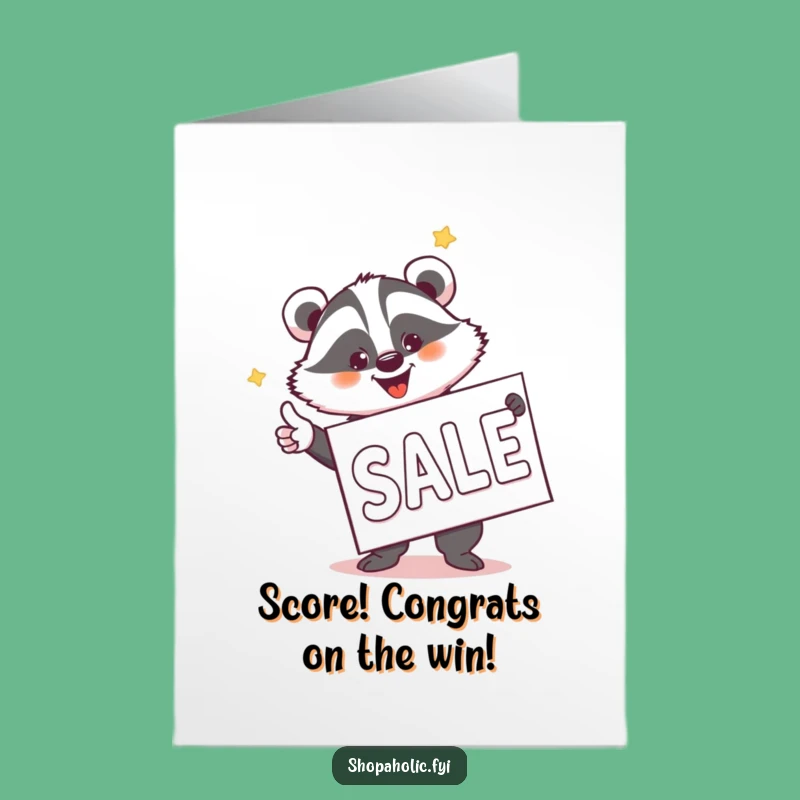 Free Printable Congrats Card: Badger Sale Pointer, Great DIY Downloadable Gift