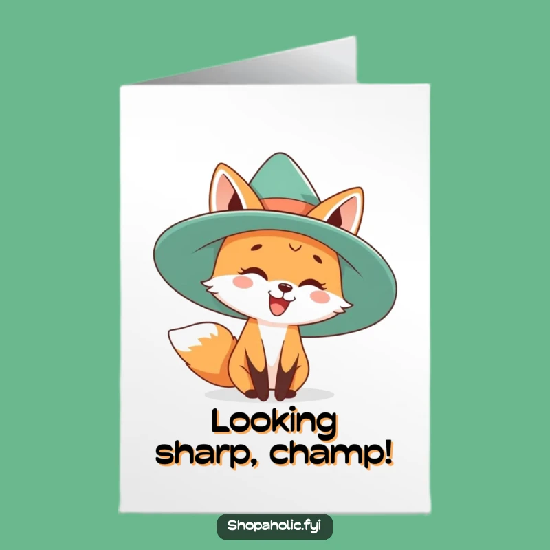 Free Printable Congrats Card: Fox's Dapper Style, Hilarious Downloadable Gift