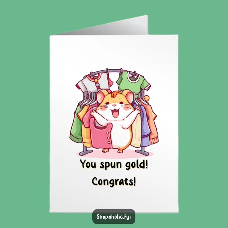 Free Printable Congrats Card: Hamster's Style Spin, Download Today!