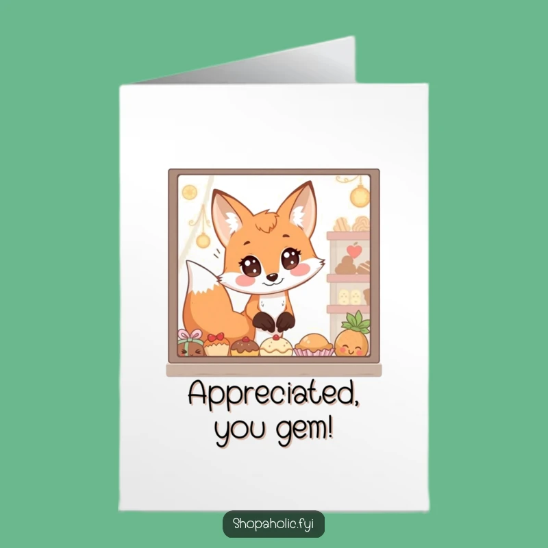Free Printable Thanks Card: Fox's Goodie Gratitude, Funny Downloadable Gift for Treat Givers