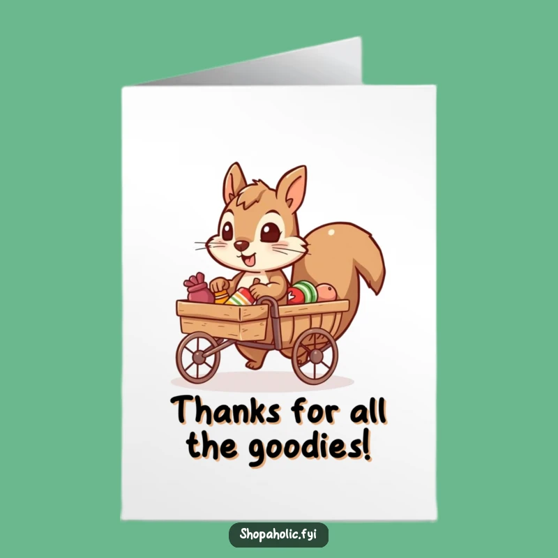 Free Printable Squirrel Thank You Card: Funny Downloadable Gift for Your Helper!