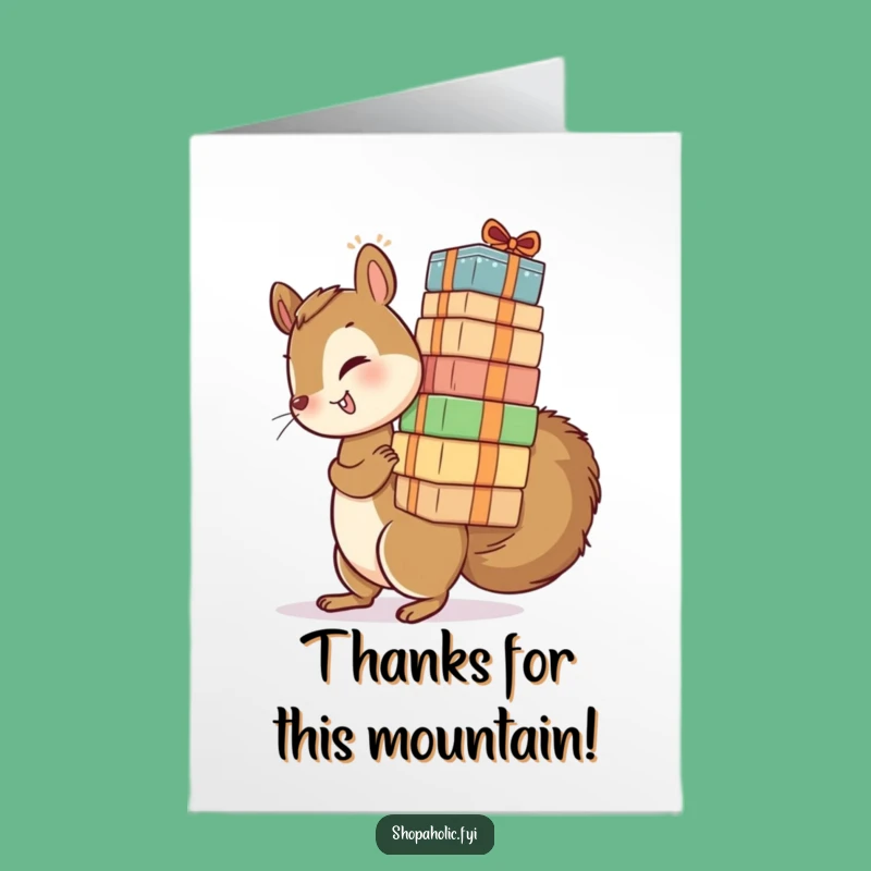 Free Printable Thank You Card: Squirrel's Big Thanks, Adorable Downloadable