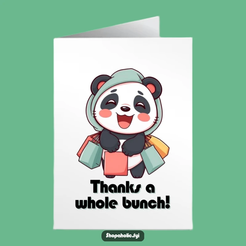Quirky Free Printable Thank You Card: Panda's Shopping Thanks, Print at Home!