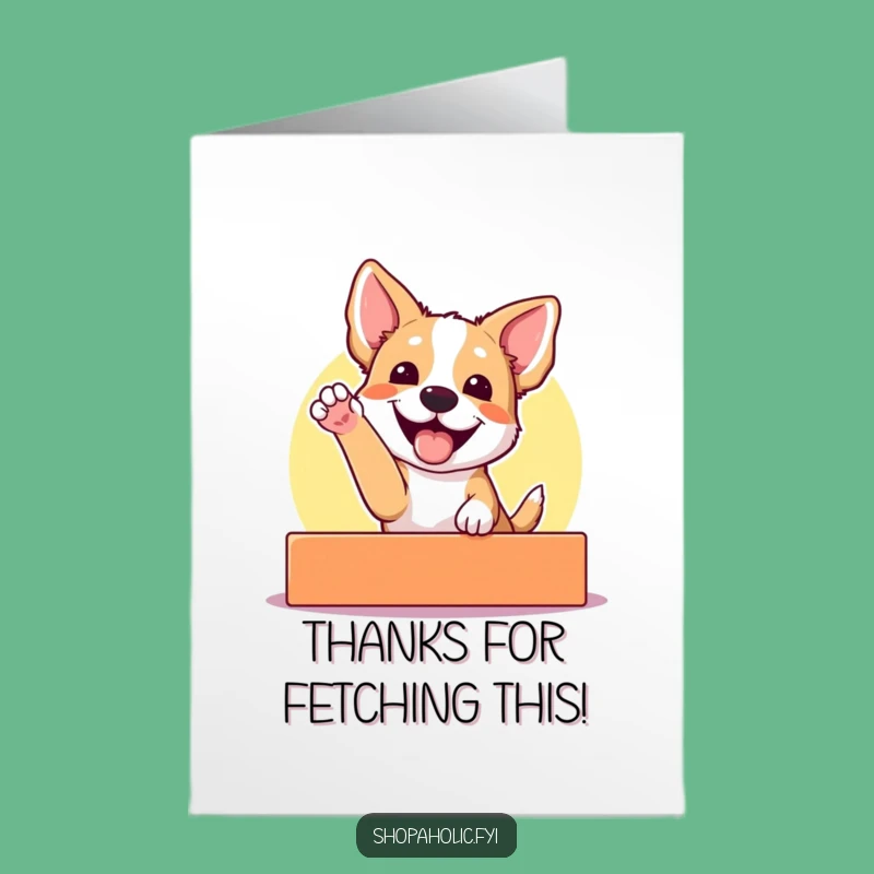 Free Printable Thank You Card: Tail Wags and Thanks, Funny Dog Shopping Gift