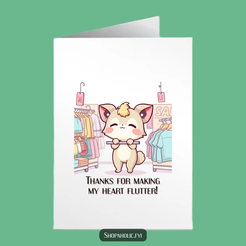 Free Printable Thank You Card: Swooning Shopper Creature - Print Home