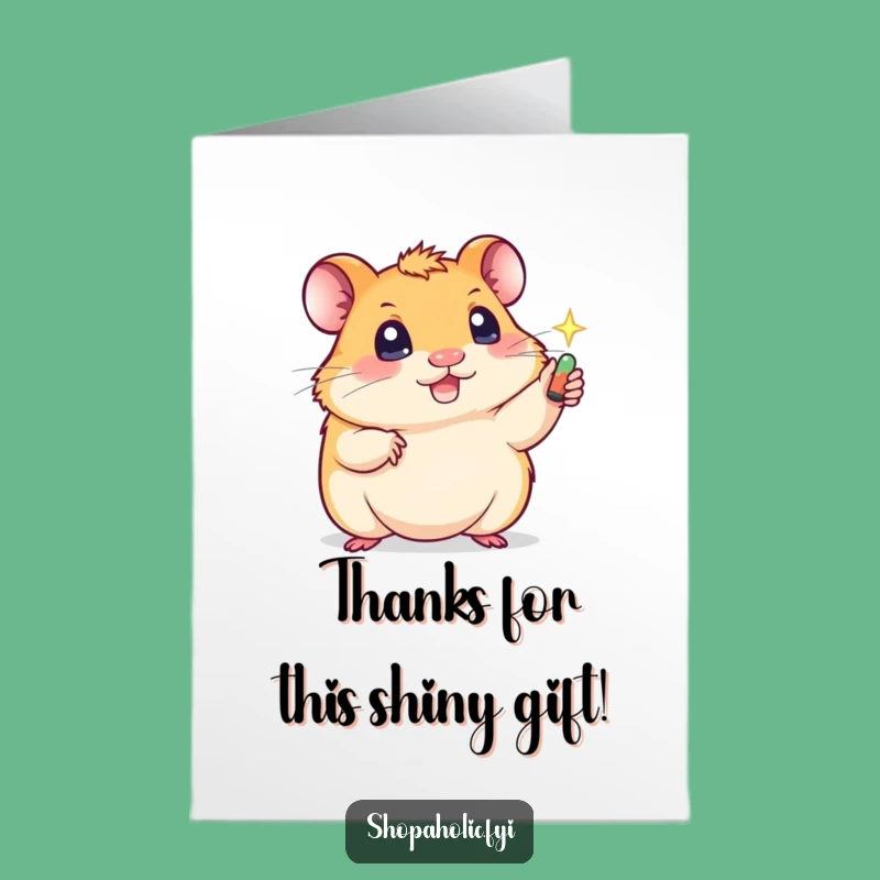 Free Printable Hamster Thank You Card: Funny Downloadable Gift of Gratitude!
