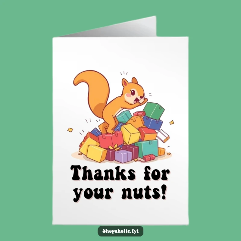 Quirky Free Printable Thank You Card: Squirrel's Thank You Dash, Print at Home!