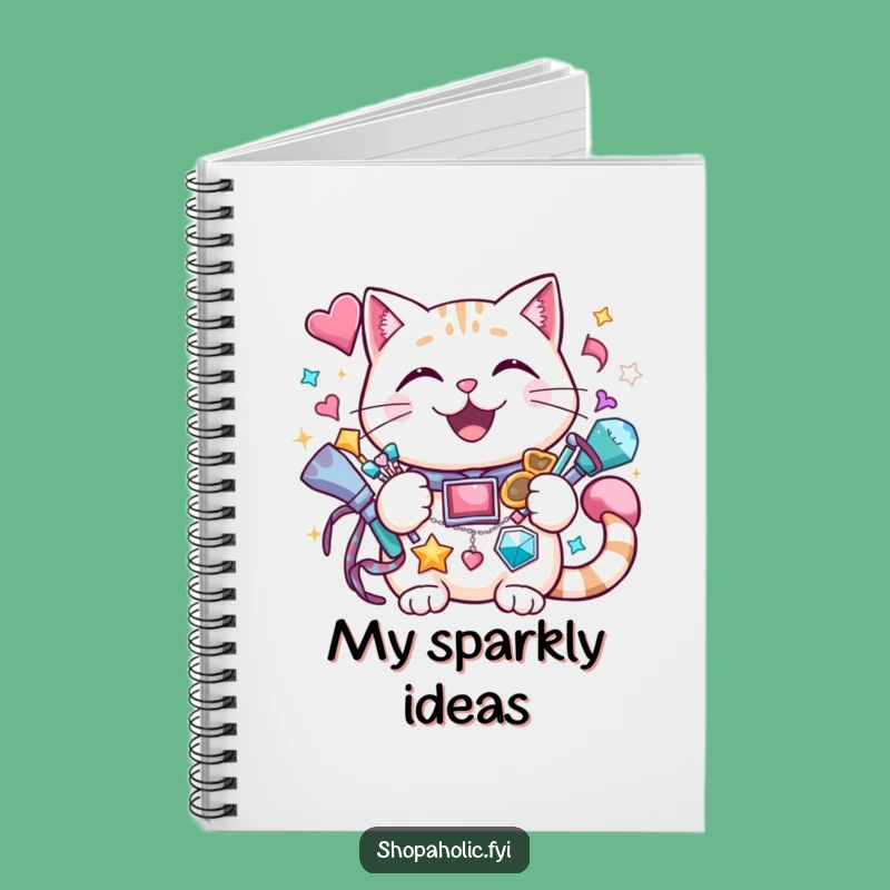 Funny Cat Accessories Notebook: Jot Down Ideas, Cheerful Kitty Journal, Gift