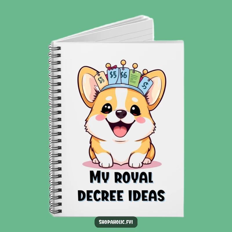 Funny Corgi Journal: Hilarious Notebook for Regal Thoughts and Doggy Ideas