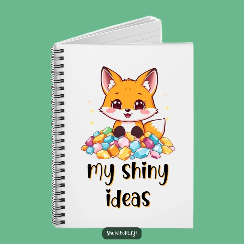 Funny Jewel Fox Notebook - Jot Down Brilliant Ideas with Sparkly Humor