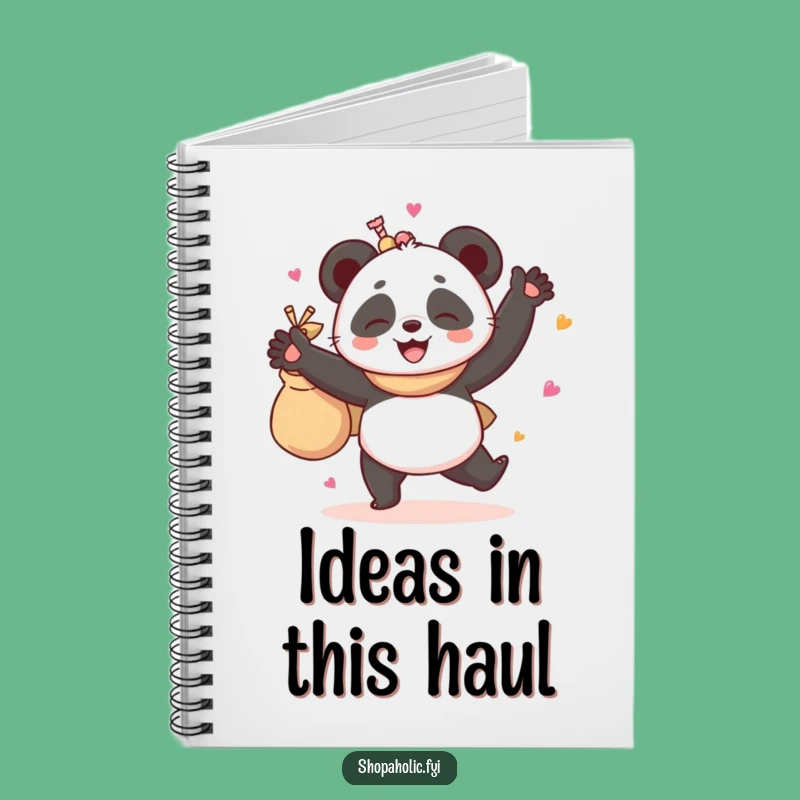 Funny Panda Goodies Notebook - Giggling Dancer Journal - Hilarious Gift