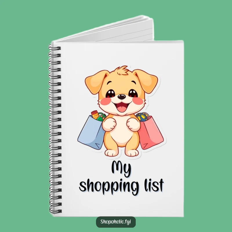 Funny Puppy Shopping Notebook: Jot Down Lists, Delighted Dog Journal, Gift