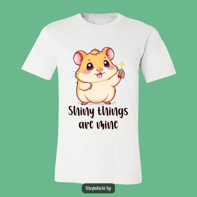 Funny Hamster's Shiny Obsession Tee: A Hilarious Shirt for Collector's Delight