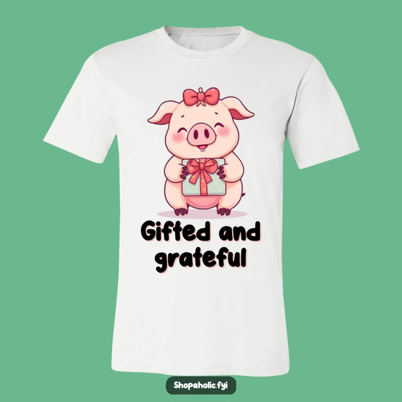 Funny Pig T-Shirt: Satisfied Swine with Gift, The Ultimate Funny Apparel for Gift Lovers