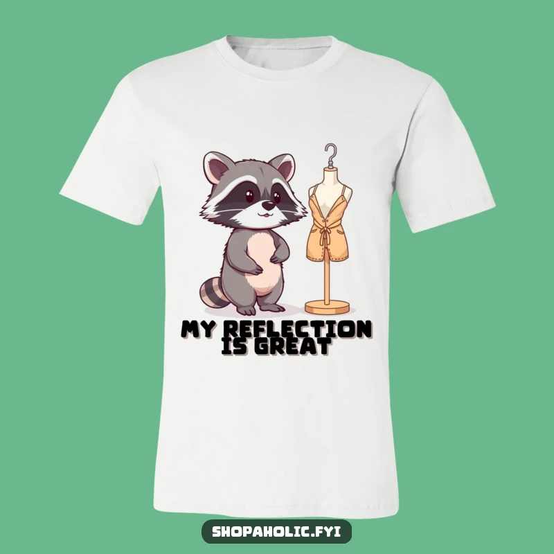 Funny Raccoon Mannequin T-Shirt: Mischievous Style Apparel, Hilarious Gift