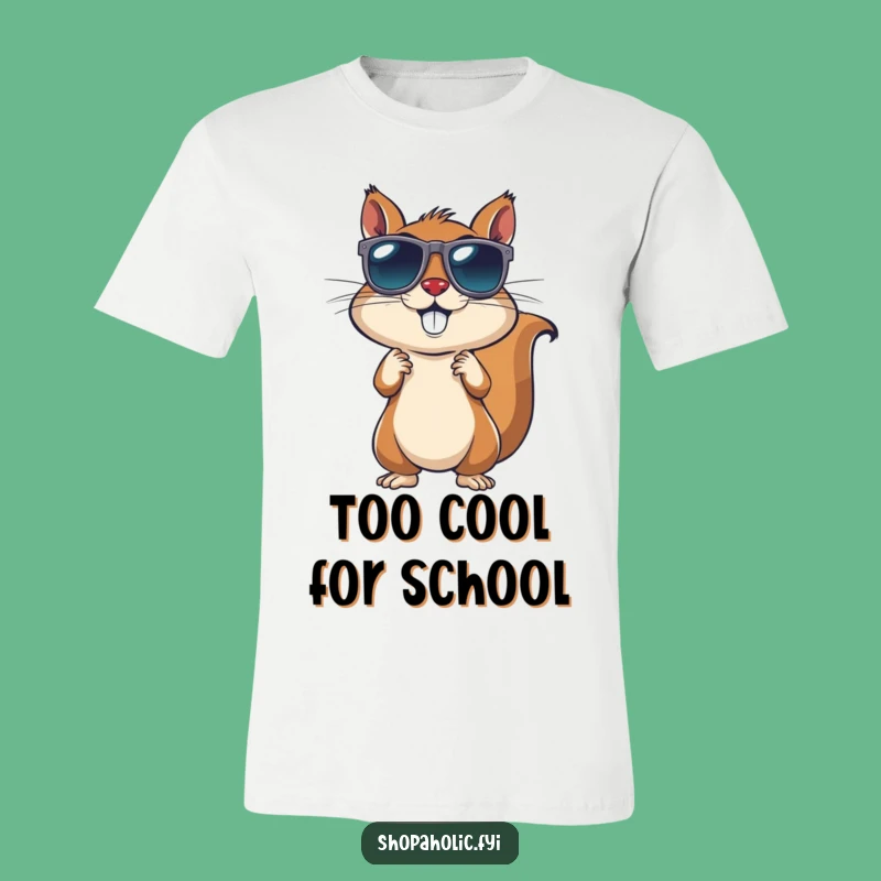 Funny Squirrel Sunglasses T-Shirt: Energetic Critter Cool Apparel, Hilarious Gift