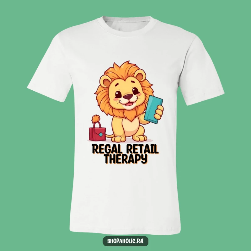 Funny Proud Lion T-Shirt - Admiring Purchase Tee - Regal Humor Gift