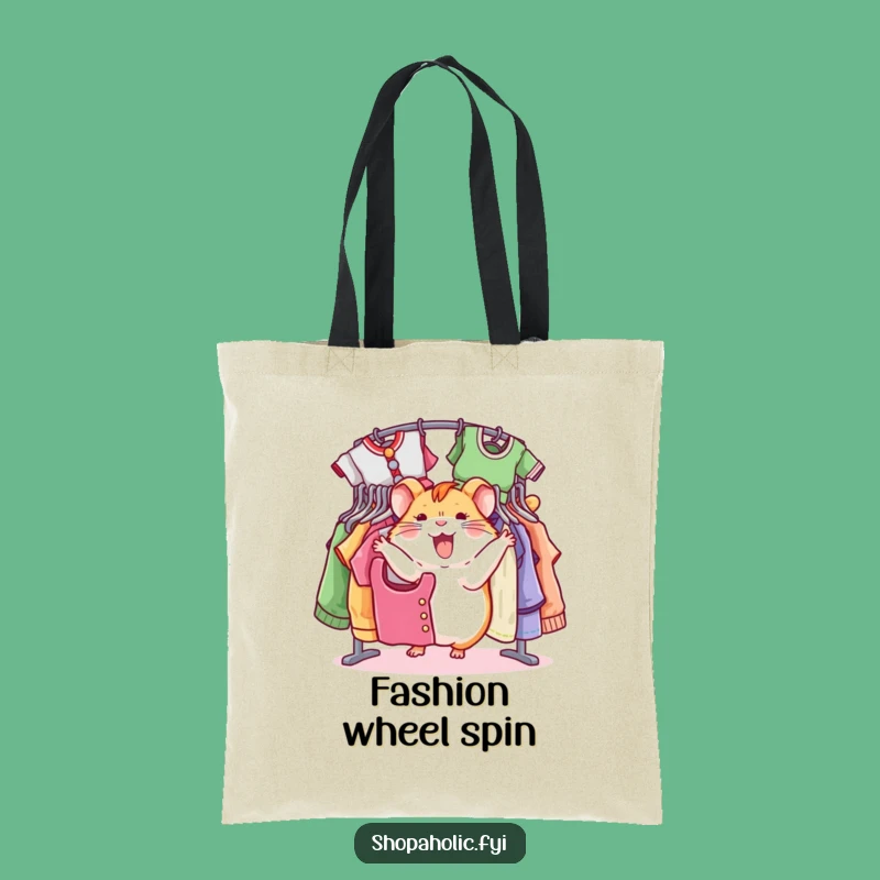 Funny Hamster Tote Bag: Spinning Shopper for Your Finds