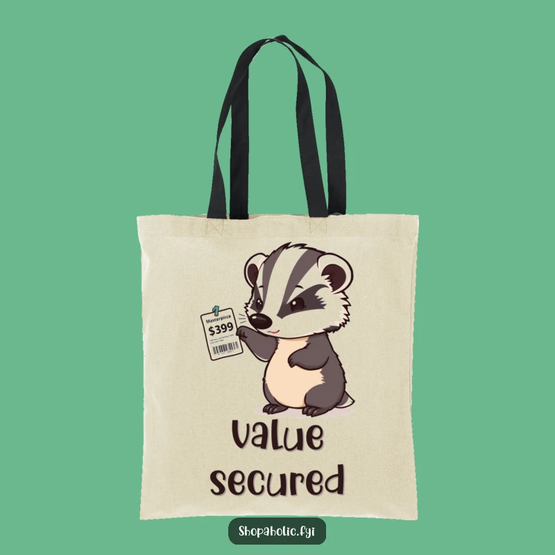 Funny Badger Bargain Finder Tote Bag - Stylish Gift for Shoppers