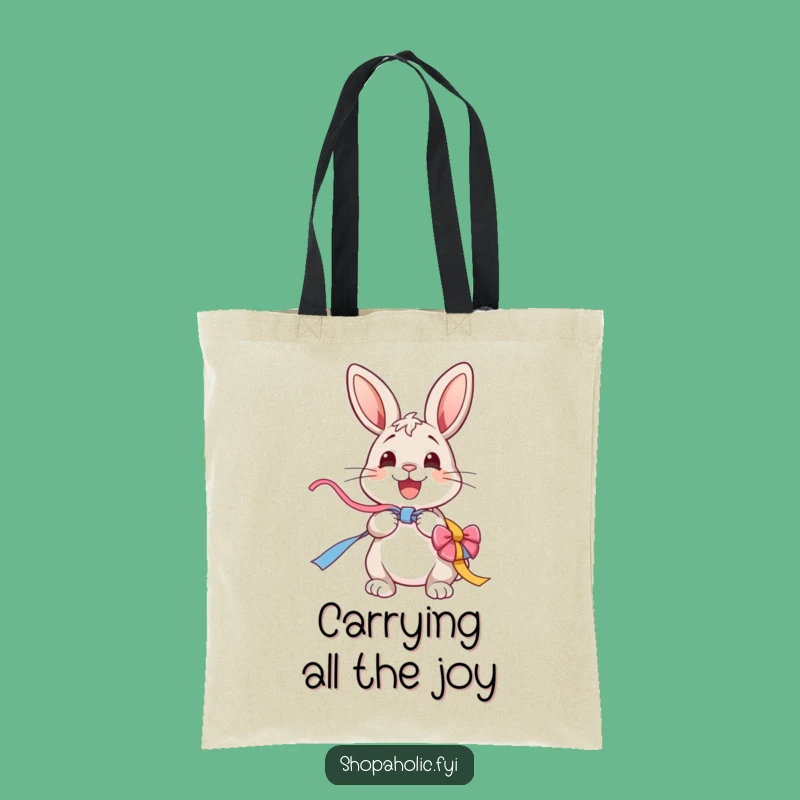 Funny Bunny Tote Bag: Gift Unwrapping Accessory, Practical & Funny Gift Idea