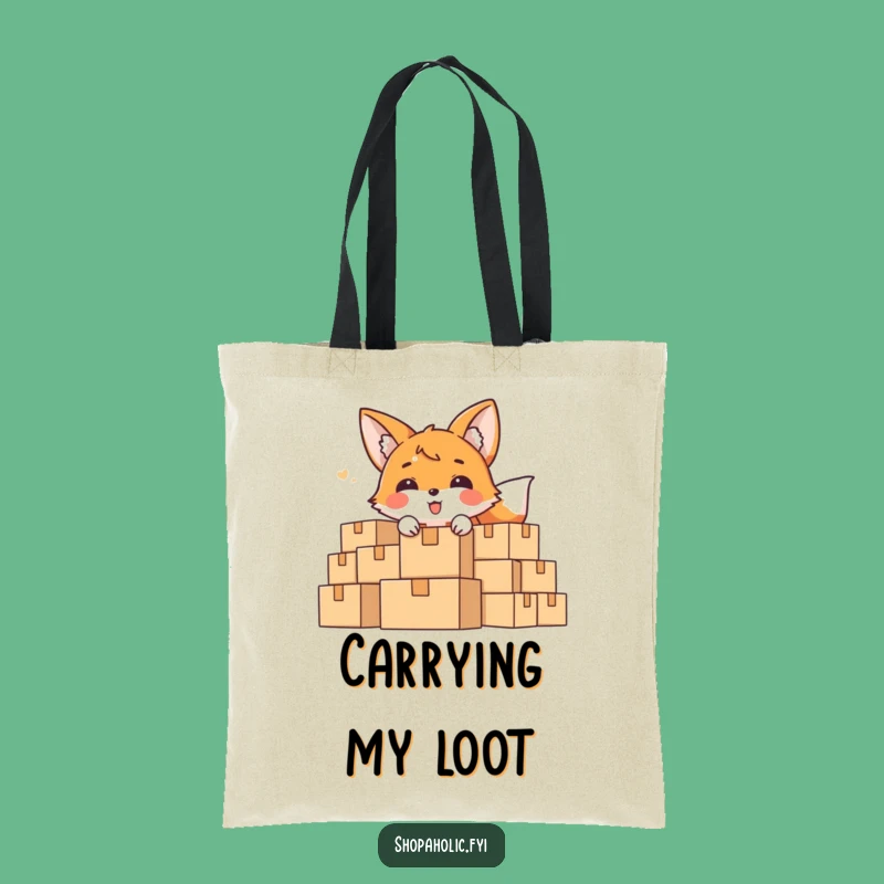 Funny Fox Hider Tote Bag: Delighted Bag for Treasures, Perfect Gift
