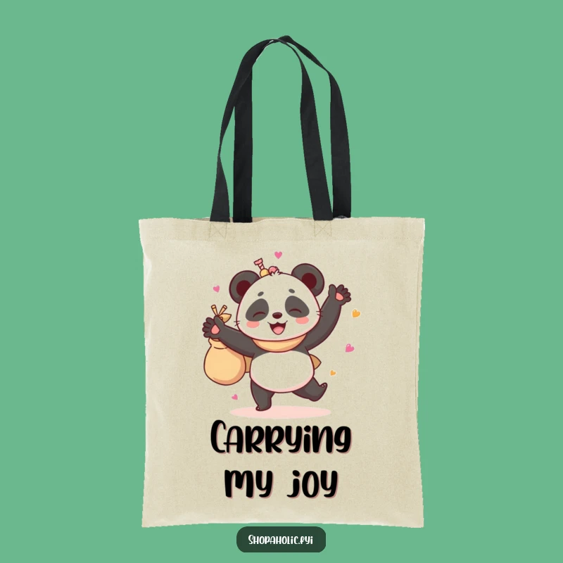 Funny Panda Goodies Tote Bag - Giggling Dancer Eco Bag - Gift Idea