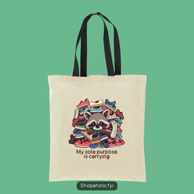 Funny Raccoon Shopping Tote: Carry Your Haul in Hilarious Style with this Bag