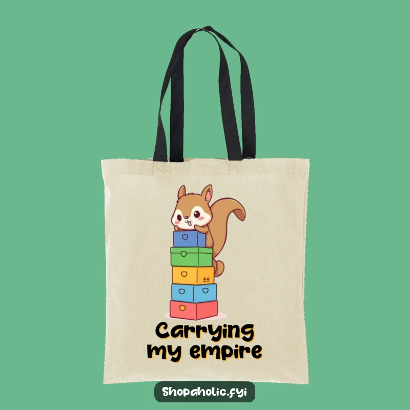 Funny Squirrel Box Tower Tote Bag - Carry Your World with Style