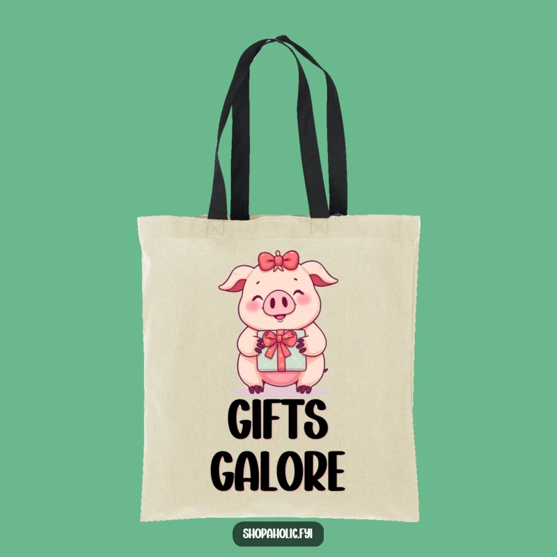 Funny Pig Tote Bag: Carry Presents in Style, A Chic Funny Tote for Shopping Fun