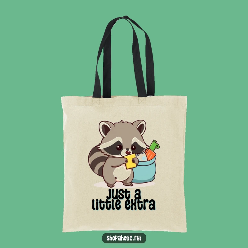 Funny Raccoon Loot Tote Bag - Carry your secrets with this funny gift!