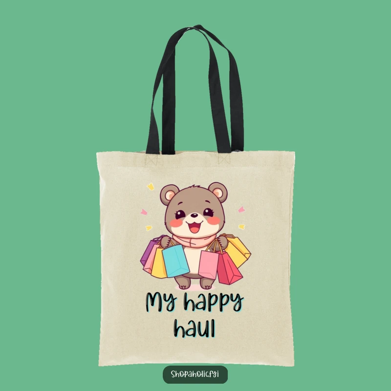 Funny Bear Shopping Tote Bag: Joyful Bear Haul Bag, Stylish & Funny Gift
