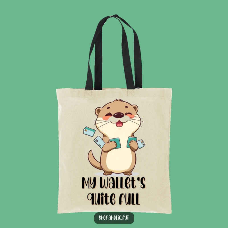 Funny Otter Credit Card Tote Bag: Juggling Otter Bag, Stylish & Funny Gift